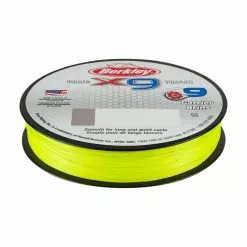 Berkley X9 Braid Fluo-Green -Hengelset Winkel Berkley X9 Braid Fluo Green 150m 008mm 39453