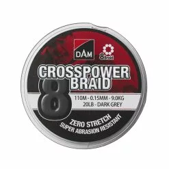 Dam Crosspower 8 Braid Dark Grey
